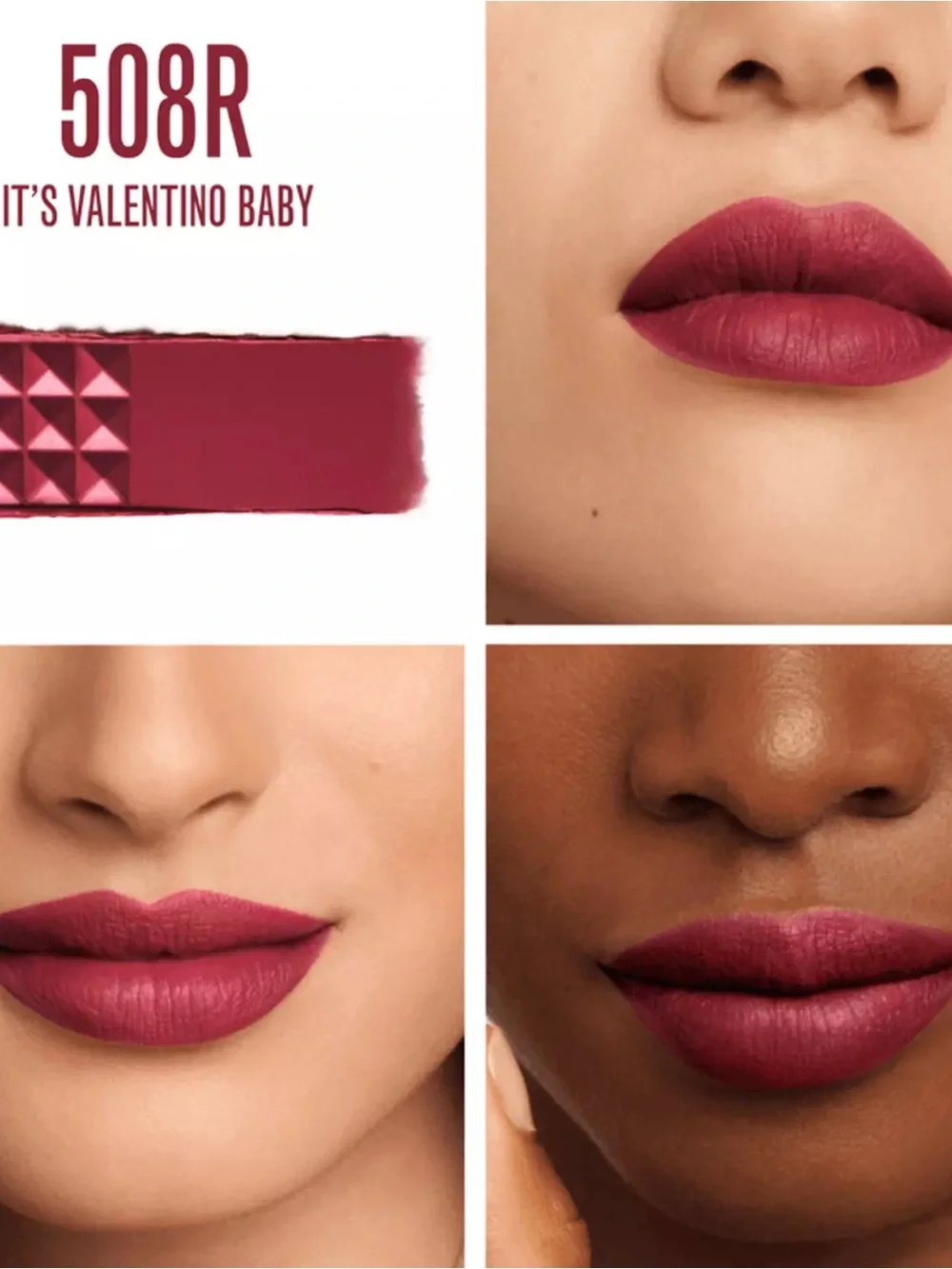 Valentino Matte Lipstick 508R It's Valentino Baby - Rich Berry Pink